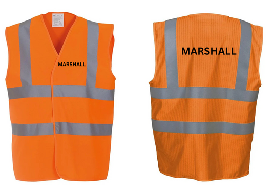 Hi Vis Safety Waistcoat printed Marshall