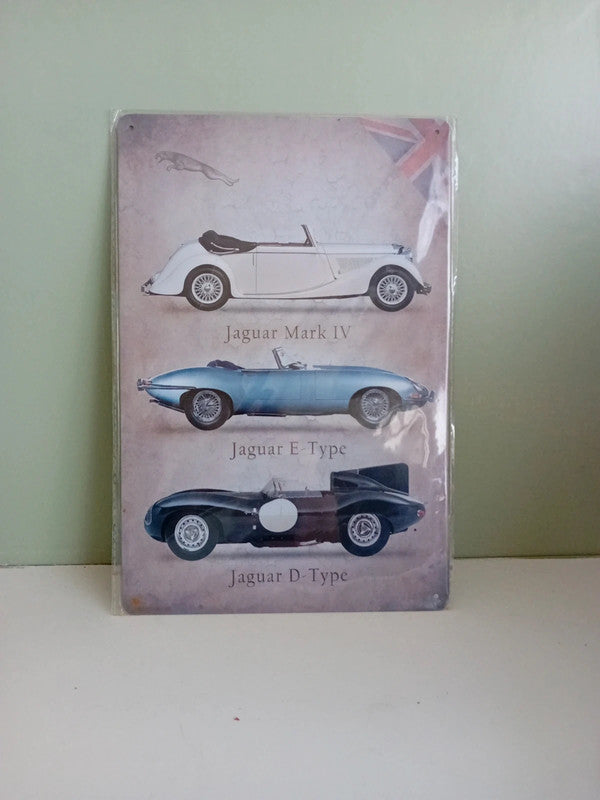 A4 jaguar metal sign size 20cmx30cm
