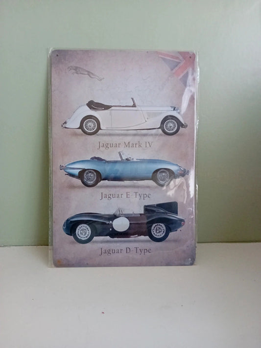 A4 jaguar metal sign size 20cmx30cm