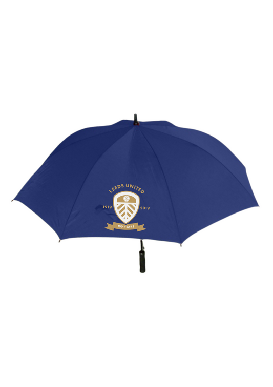 Leeds Utd 100th Anniversary Umbrella logo 2 panels