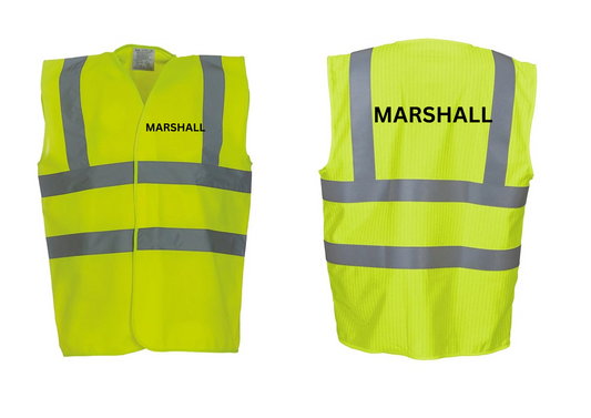 Hi Vis Safety Waistcoat printed Marshall