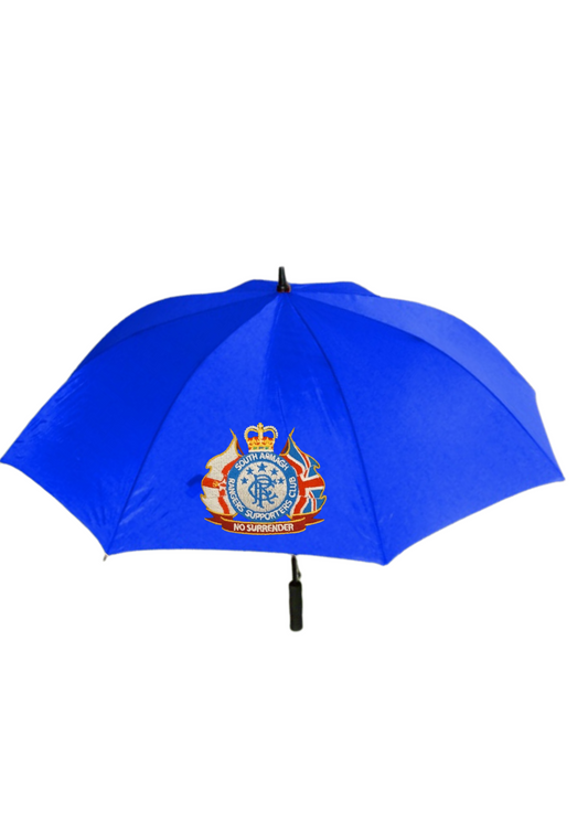 SARSC Royal Bue Umbrella logo 4 panels