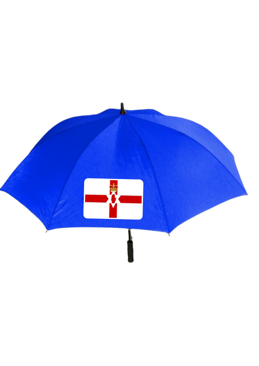 Ulster Flag Royal Blue Umbrella logo 4 panels